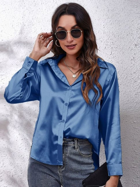 Oh Rare Blue Regular Fit Shirt-picture-36
