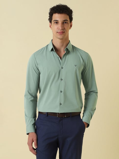 Allen Solly Green Slim Fit Shirt