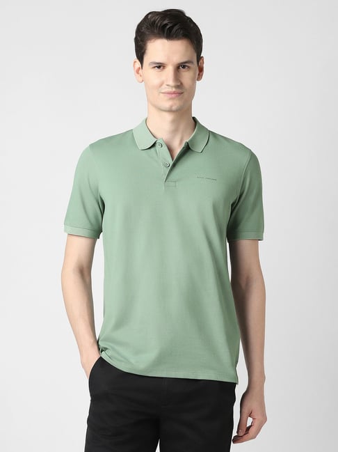 Peter England Green Regular Fit Polo T-Shirt-picture-22