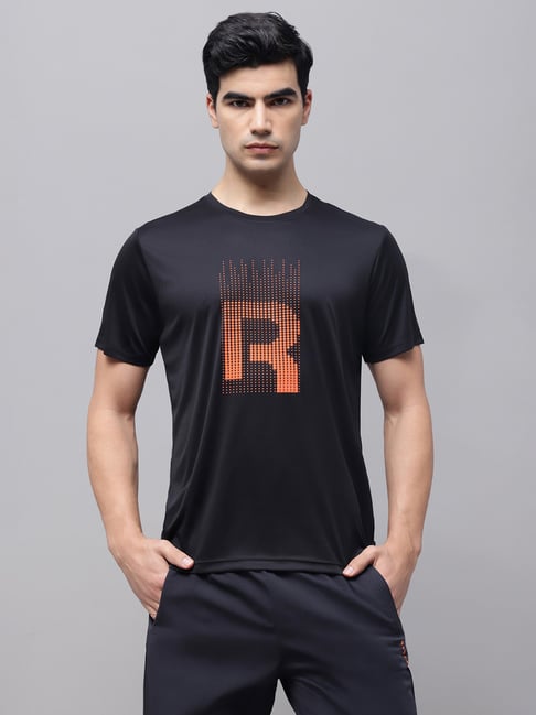 Reebok Black Regular Fit Printed Sports T-shirt-picture-28
