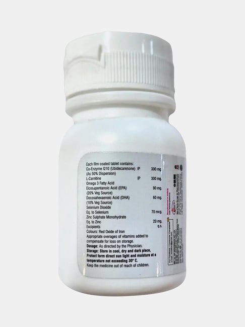 Deficure 300 Tablet with CoQ10, L-Carnitine, Omega-3 Fatty Acids, Selenium  & Zinc