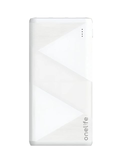 OneLife Power 8 10000 mAh 22.5W Wired Power Bank (White)