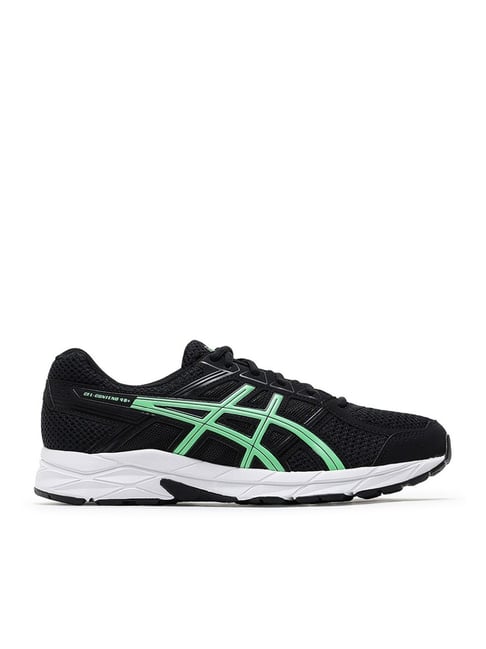 Asics Men's GEL-CONTEND 4B+ Black & Vital Green Running Shoes