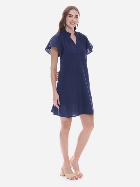 sachin and babi light blue dress Elegant Navy Blue Muslim Engagement Dress 39011L main image 0