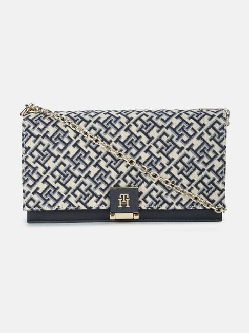 TOMMY HILFIGER Blue Printed Shoulder Bag-image-40