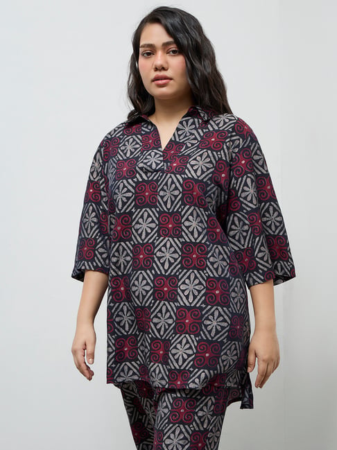 Diza by Westside Black Printed High-Low Tunic-picture-20