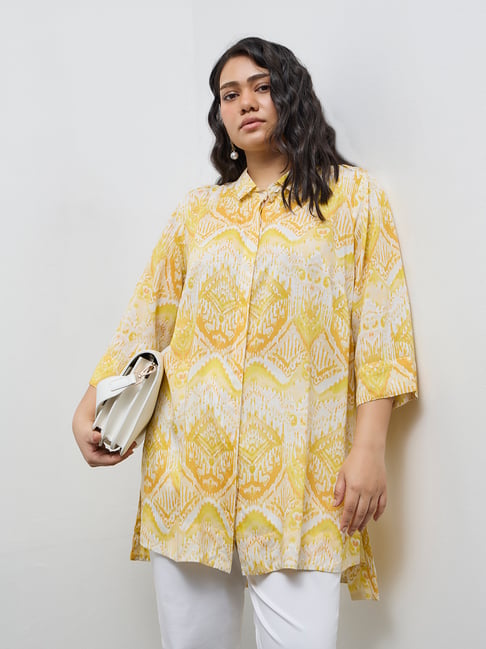 Diza by Westside Yellow Botanical Printed Tunic-picture-19
