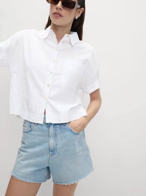 Marks & Spencer Linen Rich Collared Shirt-picture-16