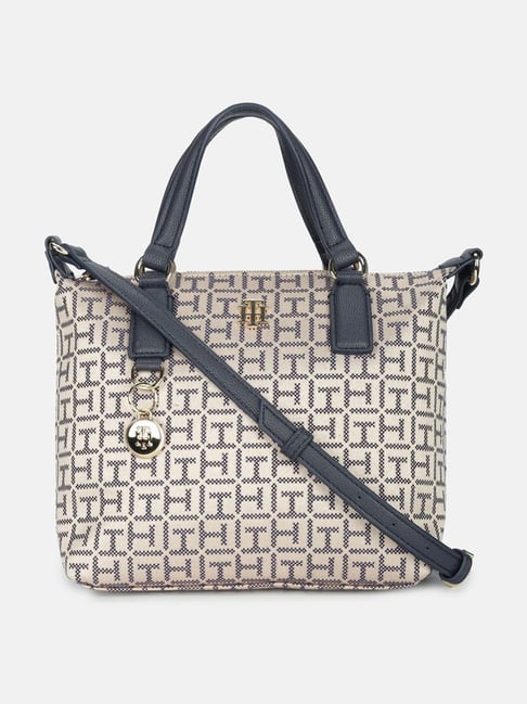 TOMMY HILFIGER Fawn & Navy Printed Shoulder Bag-image-42