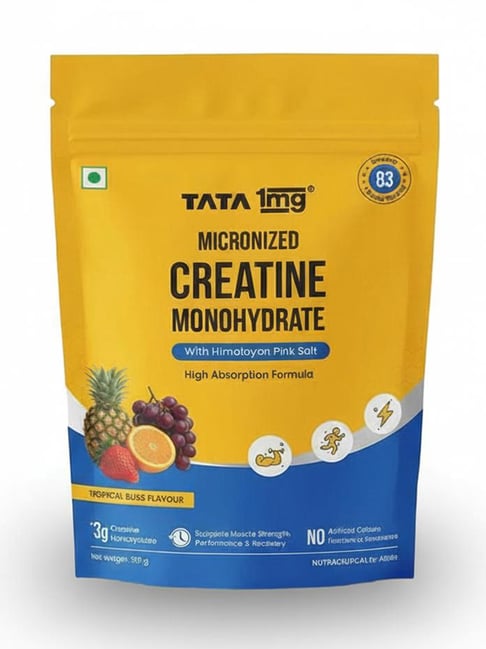 Tata 1mg Micronized Creatine Monohydrate High Absorption Formula Powder Tropical Bliss - 301 gm