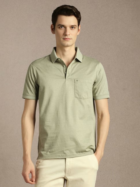 Louis Philippe Olive Regular Fit Polo T-Shirt-picture-43