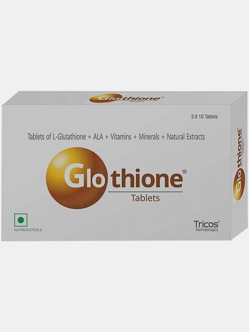 Glothione L- Glutathione, Alpha Lipoic Acid, Rose Hip Extract - 10 Tablets
