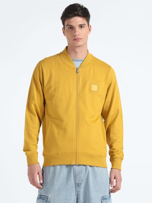 Flying Machine Yellow Regular Fit Sweatshirt-picture-36