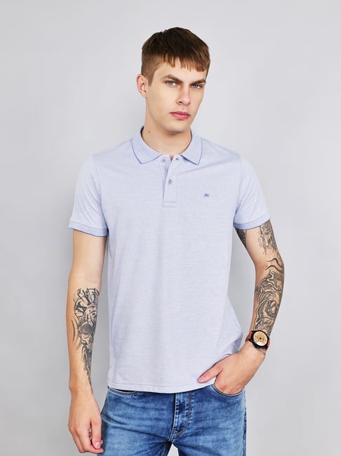 Monte Carlo Blue Regular Fit Solid Polo T-Shirt-picture-44