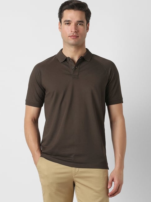 Peter England Brown Regular Fit Polo T-Shirt-picture-37