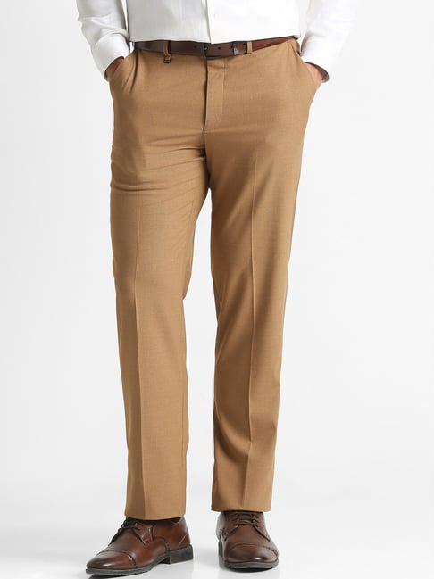 Van Heusen Brown Regular Fit Trousers-picture-22