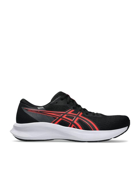 Asics Men's PATRIOT 14 Black & Flash Red Running Shoes-picture-13