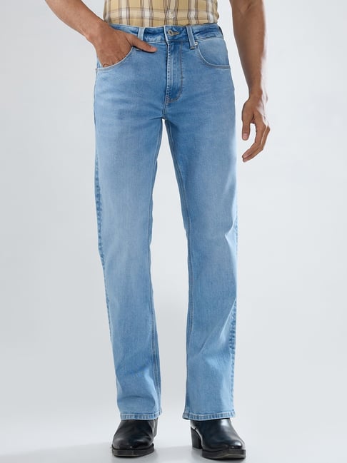 Spykar Light Blue Cotton Regular Fit Jeans-picture-34