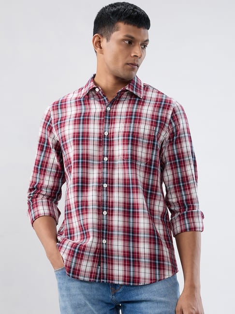 Spykar Multicolor Cotton Regular Fit Checked Shirt-picture-38