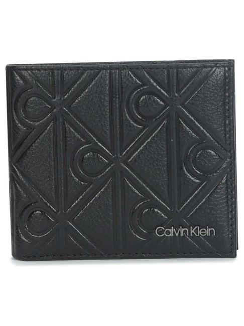 CALVIN KLEIN Black Leather Bi-Fold Wallet