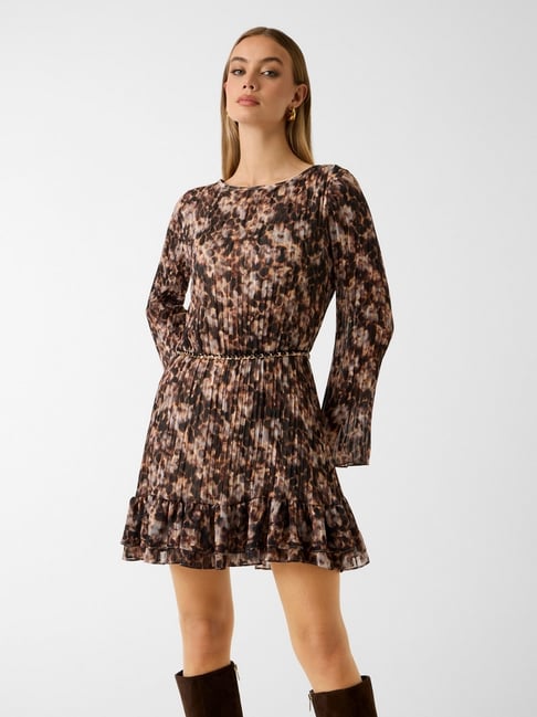 guess brown dress Guess Akilina Cowl-Neck Midi Dress - Brown - 26% Off