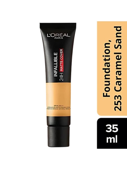 L'Oreal Paris Liquid Foundation - Infallible 24H Matte Cover, 35 ml 253 Caramel Sand