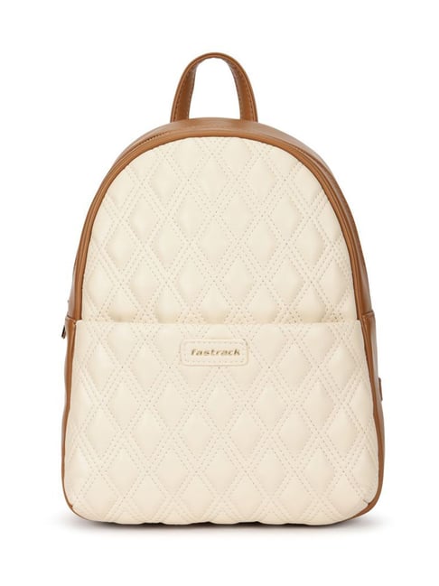 Fastrack Beige Quiltpop Medium Backpack-image-29