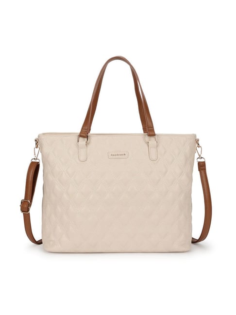 Fastrack Beige Crush Large Laptop Tote-image-19