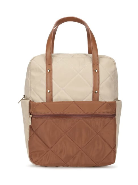 Fastrack Beige Colourblocked Medium Laptop Backpack-image-23