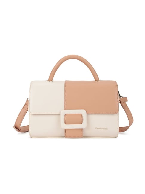Fastrack Off-White Play Colourblocked Medium Satchel-picture-40