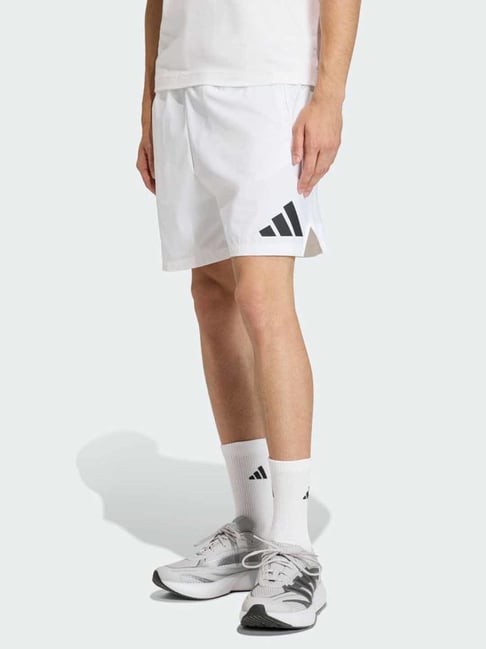 Adidas White M Z.N.E. WV Mid Rise Regular Fit Shorts-picture-29