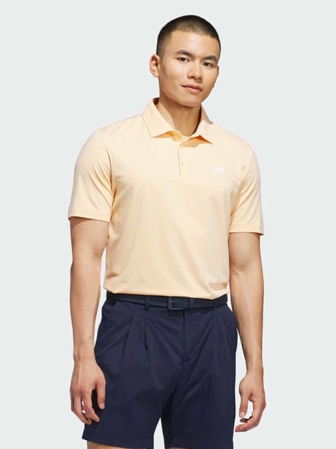 Adidas White PERF TXT Regular Fit Polo T-Shirt-image-0
