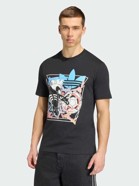 Adidas Black ANIME FTBL Printed Regular Fit Tee-picture-42