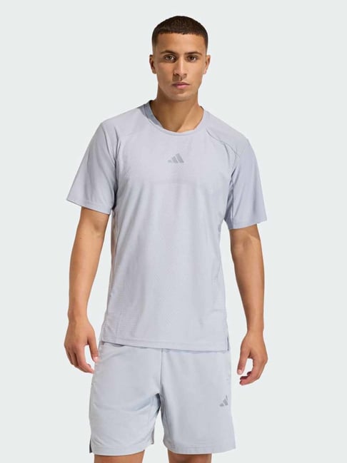 Adidas Grey CLIMACOOL 3D Regular Fit Tee-image-13