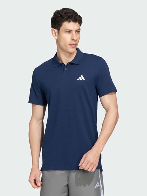 Adidas Blue M ADI CO Regular Fit Polo T-Shirt-image-18