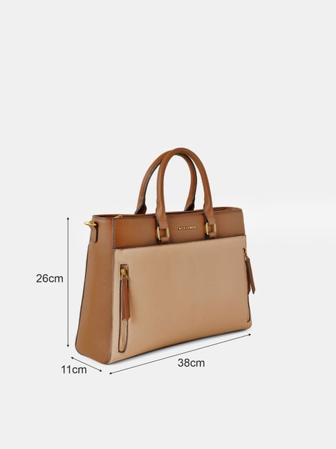 Accessorize London Tan Sierra Medium Laptop Bag