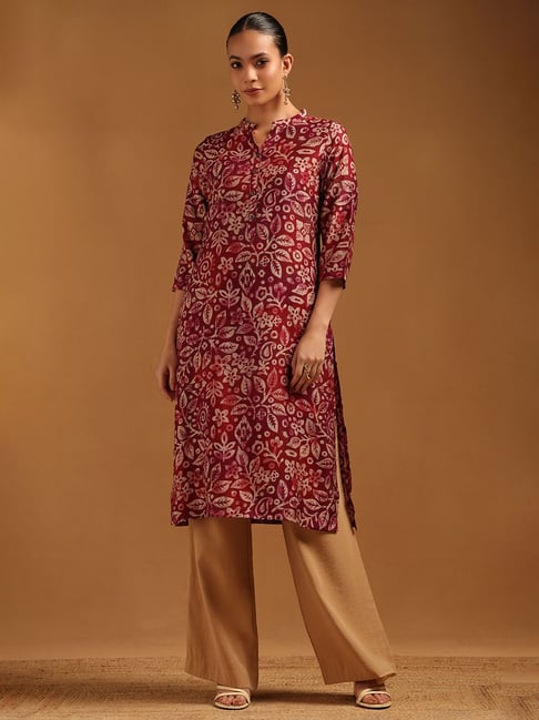 Soch Wine Desert Storm Printed Kurti-picture-27