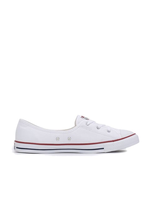 Converse Women's Chuck Taylor All Star Ballet White Slip On Sneakers