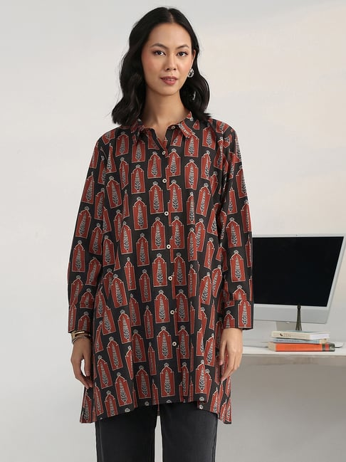 Gerua by Libas Black Cotton Printed Tunic-picture-42