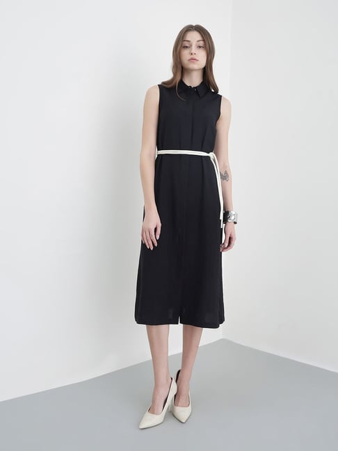 ELLE Women Black Solid Dress