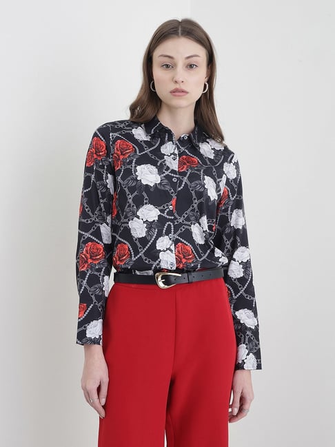 ICONIC Women Multicolor Printed Top