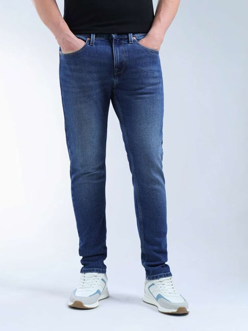 Flying Machine Slash Slim Tapered Fit Mid Rise Jeans-picture-10
