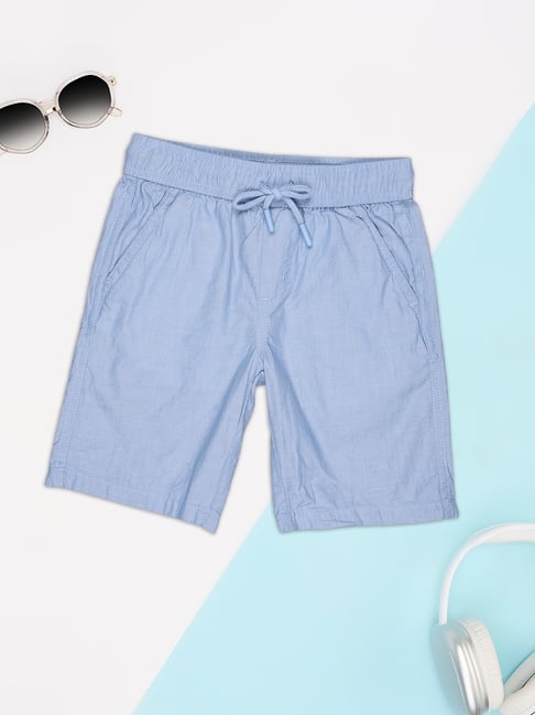 Pantaloons Junior Boys Blue Solid Shorts