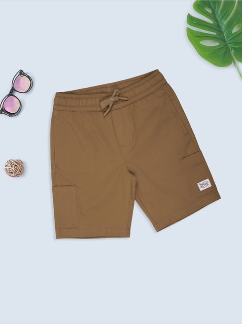 Pantaloons Junior Boys Brown Solid Shorts
