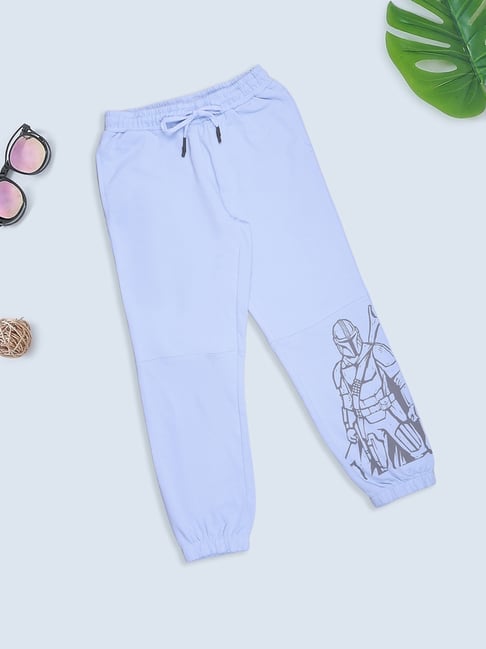 Pantaloons Junior Boys Blue Graphic Joggers