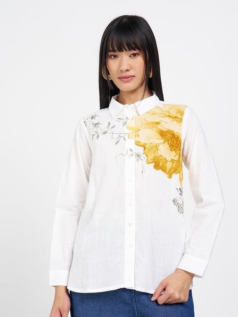 Akkriti by Pantaloons Snow White Printed Long Sleeves Shirt-picture-30