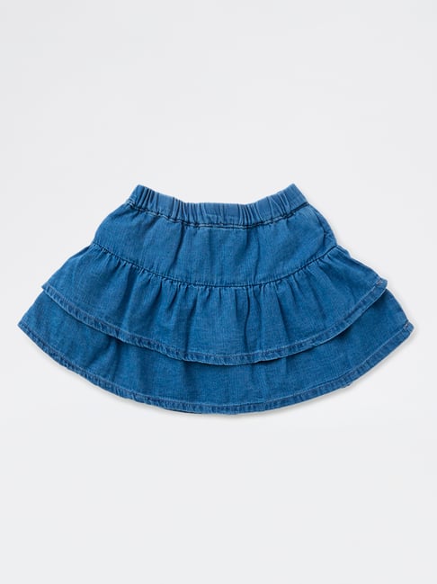 HOP Kids Girls by Westside Blue High-Rise Denim Skirt