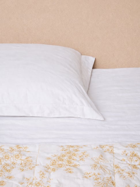 Westside Home Yellow Floral Printed Double Bed Comforter