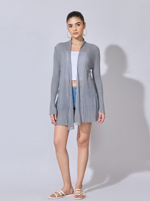 Showoffff Grey Regular Fit Shrug-picture-45