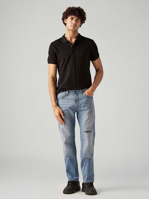 Levi's Men's 513 Light Blue Slim Fit Mid Rise Jeans-picture-37